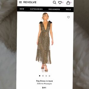 Sabina Musayez Ray Dress in Gold